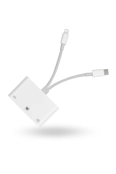 Büro Ev Ofis Cihazları için Ios-UsbC-Ethernet-Cam Çevirici Adaptör ürün görseli 1