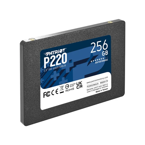 PATRIOT P220 256GB 550/490MB/s 2.5" SATA3 SSD P220S256G25 ürün görseli 1