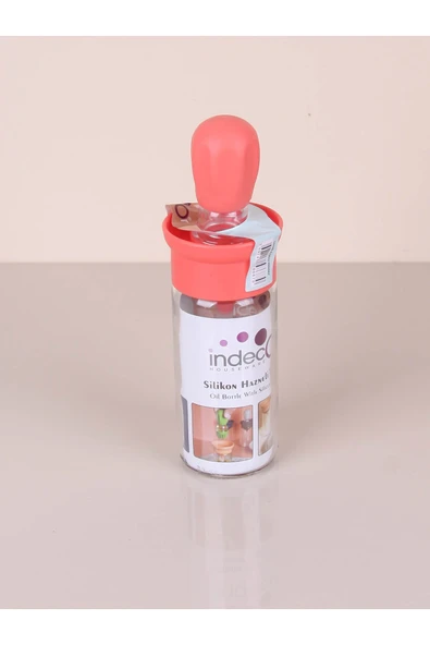 Hazneli Silikon Yağ Sos Ve Yumurta Fırçası Yağ Fırçası Yağ Şişesi Pembe 180 ml ürün görseli 1