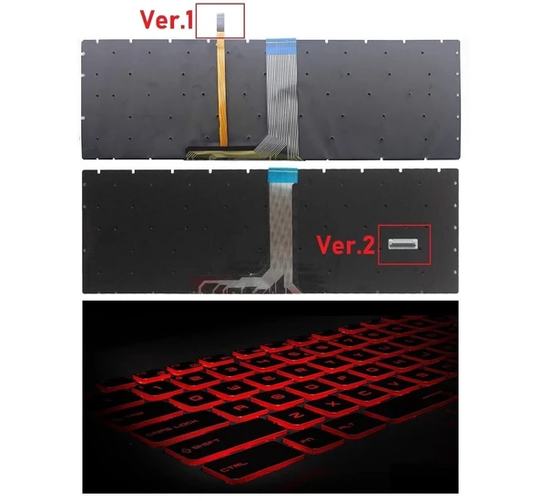MSI GL75 Leopard 10SCSK Klavye V2 Işıklı (RGB) Kırmızı Tuş ürün görseli 1