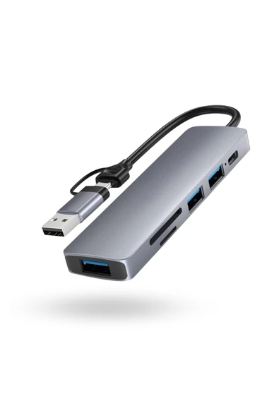 Büro Ev Ofis Cihazları için UsbC-Usb 5HUB Çevirici ürün görseli 1