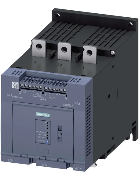 Siemens Sirius Soft Starter 3RW5073-6AB14 132kW 250A 110-250VAC 200-480V Vida Bağlantılı Class 10/20 ürün görseli 1