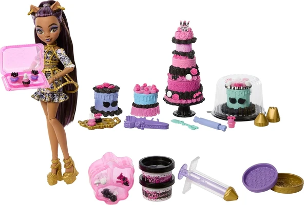 Monster High Scary Sweet Birthday Clawdeenin Pasta Yapım Seti JBG78 ürün görseli 1