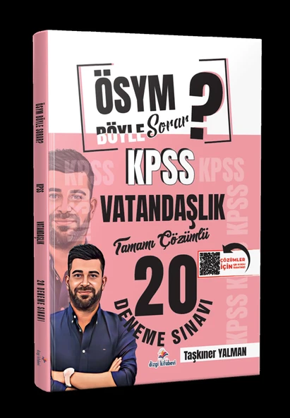 ÖSYM Böyle Sorar 2026 KPSS Vatandaşlık Tamamı PDF Çözümlü 20 Deneme Sınavı Dizgi Kitap ürün görseli 1