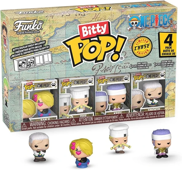Funko Bitty Pop! Tek Parça - Sanji, Zeff, Kreig Ve Sürpriz Gizemli Mini Figür - 0,9 Inç (2,2 Cm) Kol ürün görseli 1