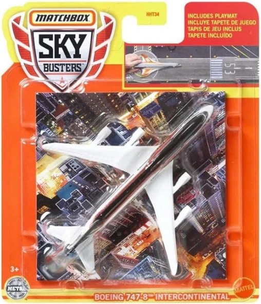 Hot Wheels Matchbox Sky Busters Boeing 747-8 Intercontinental, Oyuncak Helikopter Ve Uçak ürün görseli 1
