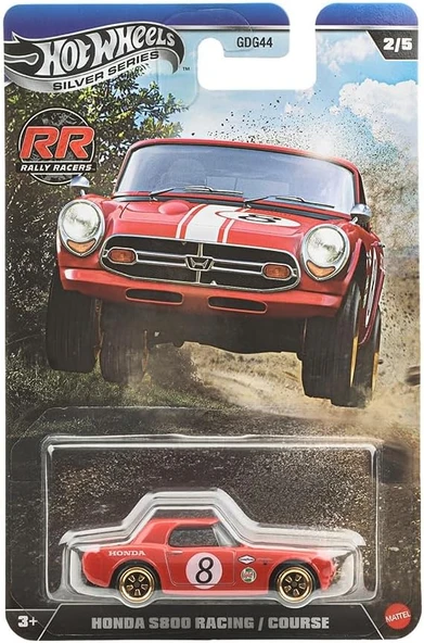 Hot Wheels Gümüş Serisi Ralli Racers Honda S800 Yarış [Kırmızı] 2/5, 1:64 Ölçekli Diecast Oyuncak Ve ürün görseli 1