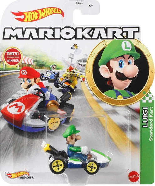Hot Wheels Luigi Kart - Resim 4