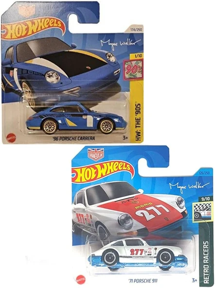 Hot Wheels '96 Porsche Carrera & '71 Porsche 911 2 Araç Set (1:64), Oyuncak Araba ürün görseli 1