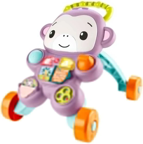 Fisher-Price Benimle Öğren Tatlı Maymun Yürüteç Ve Eğitici Oyuncak, Jgw94 ürün görseli 1