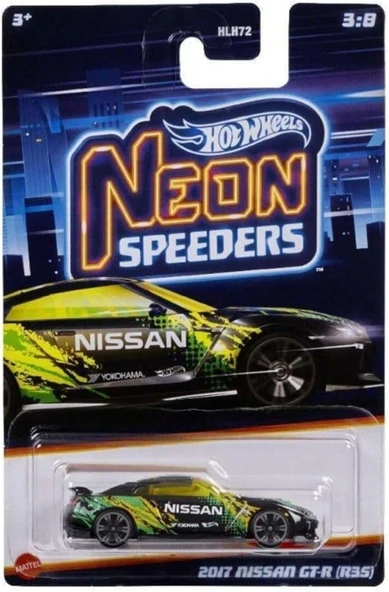 Hot Wheels Neon Speeders 2017 Nissan Gt-R R35 Arabaları, Oyuncak Araba ürün görseli 1