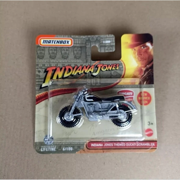 Hot Wheels Matchbox 1/64 İndiana Jones Ducati Scrambler Siyah Yeni 2024 Koleksiyon Modeli Oyuncak Mo ürün görseli 1