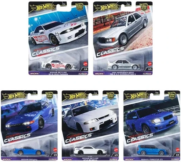 Hot Wheels Hot Wheels Premium Modern Classic 5Li Set, Oyuncak Araba ürün görseli 1