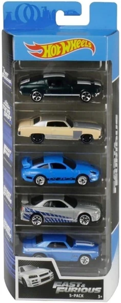 Hot Wheels Beşli Araba Seti 2020 Fast And Furıous Ghp55, Oyuncak Araba ürün görseli 1
