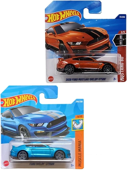 Hot Wheels 2 Araç Hot Wheels Set - 2020 Ford Mustang Shelby Gt500 & Ford Shelby Gt350R (1/64), Oyunc ürün görseli 1