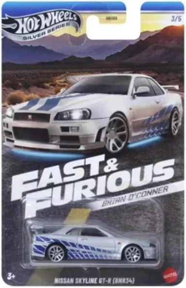 Hot Wheels Fast & Furious Brian O'Conner Nissan Skyline R34, Oyuncak Araba ürün görseli 1