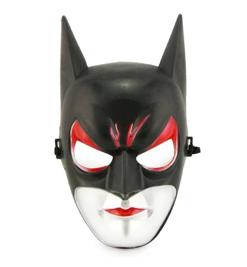 Kırmızı Gözlü Siyah Batman Maske - Lastikli Batgirl Maskesi 28x17 cm ürün görseli 1