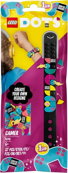 Lego® Dots Oyuncu Charm’Lı Bileklik 41943-6 Yaş Ve Üzeri Bilgisayar Oyunu Tutkunları Için Kendin Yap ürün görseli 1