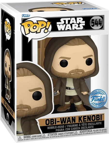 Funko Pop Obi-Wan Kenobi In Jedi Robe 544 Exclusive Box And Slip Protector Include ürün görseli 1