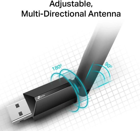 Tp-Link Archer T3U Plus, Ac600 Mbps Antenli Wireless Usb Adaptör - Resim 5