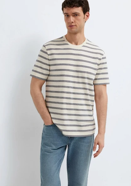 Mavi M0613336 Çizgili Tişört Erkek T-Shirt ürün görseli 1