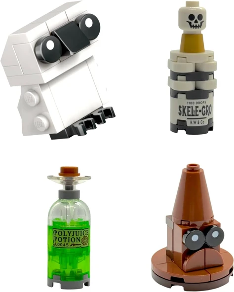 Lego Harry Potter Mikro - Hedwig + Sorting Hat + Polyjuice Potion + Skele-Gro Potion (50 Parça) ürün görseli 1
