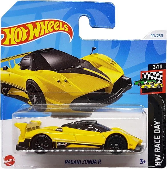 Hot Wheels - Pagani Zonda R - Hw Race Day 3/10 - Htd82 - Short Card - Supersportwagen - Sarı - Matte ürün görseli 1