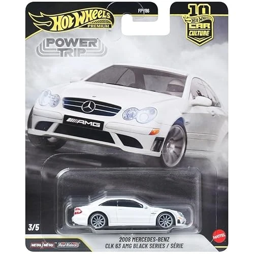 Hot Wheels Premium 2008 Mercedes-Benz Clk 63 Amg Black Series - Power Trip (1/64) Jkf29 ürün görseli 1