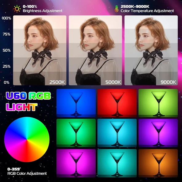 Ulanzi U60 Rgb Video Light L026Gbw1 - Resim 2
