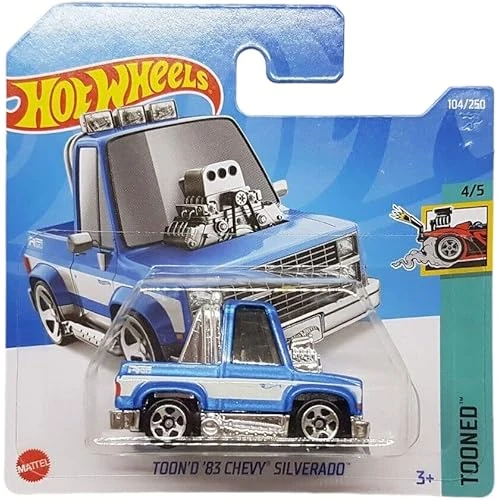 Hot Wheels - Toon´D ´83 Chevy Silverado - Tooned 4/5 - Hct26 - Short Card - Gm - Mattel 2022 ürün görseli 1