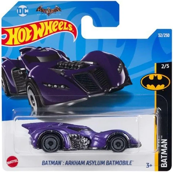 Hot Wheels - Arkham Asylum Batmobile - Batman 2/5 - Hcw63 - Kısa Kart - Mor Metalik - Dc - Mattel 20 ürün görseli 1