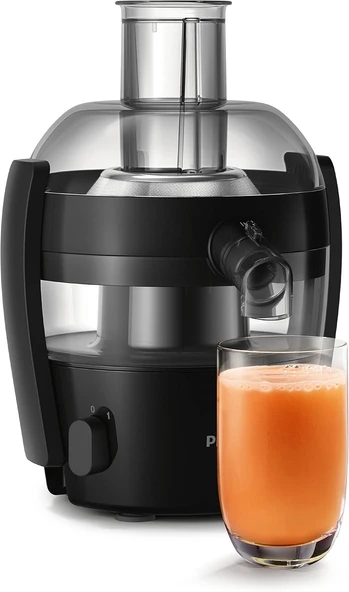 Philips Viva Collection Katı Meyve Sıkacağı, 500W, 1,5L, Quickclean, Damlama Önleyici, Siyah, Hr1832 ürün görseli 1