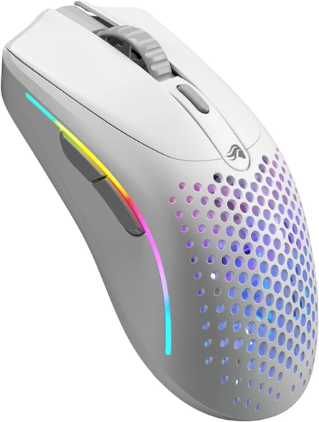 Glorious Model O 2 Mini Kablosuz Beyaz Oyuncu Faresi: 57 Gram, 210 Saate Kadar Pil Ömrü, Çifte Kablo ürün görseli 1