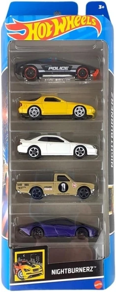 Hot Wheels 5'Li Araba Seti Nightburnerz ürün görseli 1
