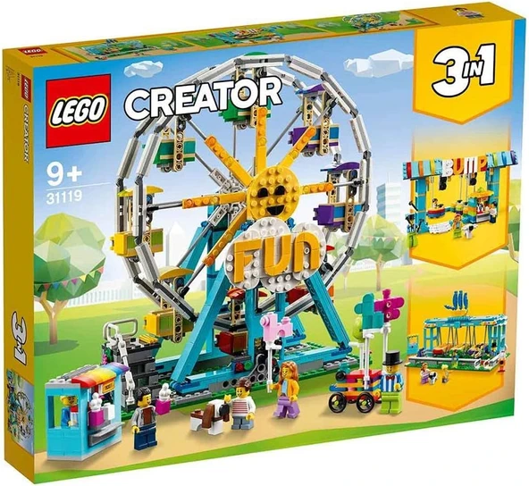 Lego® Creator 3’Ü 1 Arada Dönme Dolap 31119 - Çarpışan Arabalı, Gondollu Ve 5 Minifigürlü Oyuncak Ya ürün görseli 1