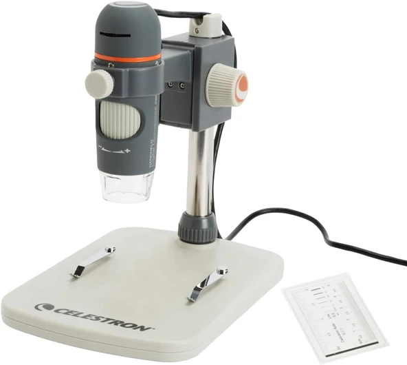 Celestron 44308 Dijital Pro Mini El Mikroskobu Gri ürün görseli 1