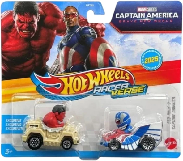 Hot Wheels Racerverse Red Hulk & Captain America-Hxt35 ürün görseli 1