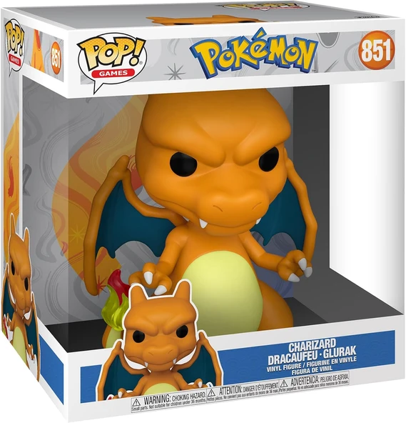 Funko Pop! Jumbo: Pokemon - Charizard - Dracaufeu - Vinil Koleksiyon Figürü - Hediye Fikri - Resmi T ürün görseli 1