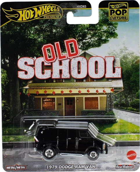 Hot Wheels Old School Model Araba 1979 Dodge Ram Van - Cast Ölçek 1:64 - Uzunluk 7 Cm - Hvj38 - Pop ürün görseli 1