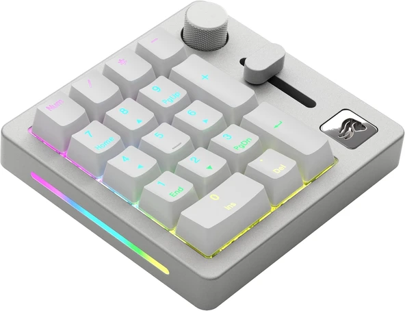 Glorious Gmmk Kablosuz Numpad - Fox Switches, Gri/Beyaz ürün görseli 1