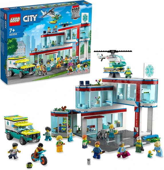 Lego® City Hastane 60330-7 Yaş Ve Üzeri Çocuklar Için Ambulans Ve Kurtarma Helikopterli Oyuncak Yapı ürün görseli 1