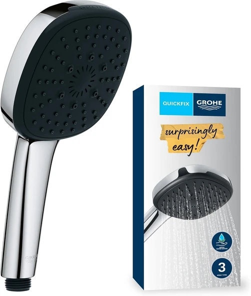 Grohe Vitalio Comfort 110 El Duşu, 3 Akışlı (Masaj, Yağmur & Jet), Smartswitch, 110Mm Kare Duş Başlı ürün görseli 1