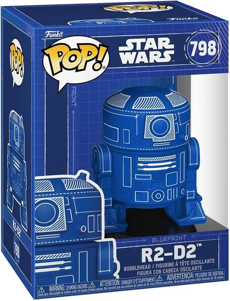 Funko Pop! Star Wars: R2-D2 (Blueprint) - Koleksiyon Vinil Figürü - Hediye Fikri - Resmi Ürünler - F ürün görseli 1