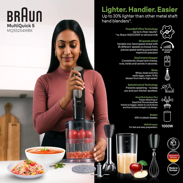 Braun Multiquick 5 Pro Hand Blender Mq55254M - Resim 2