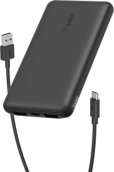 Belkin Usb-C Taşınabilir Powerbank, 10000 Mah, 1 Usb C Bağlantı Noktası Ve 15W'A Kadar 2 Usb A Bağla ürün görseli 1