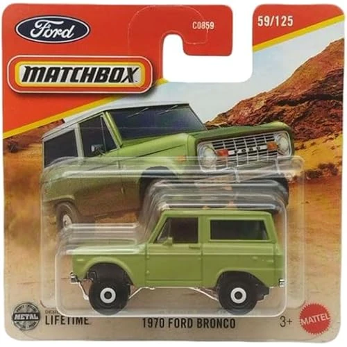 Matchbox 1970 Ford Bronco - Green - Short Card - Jbr89 (1/64) ürün görseli 1