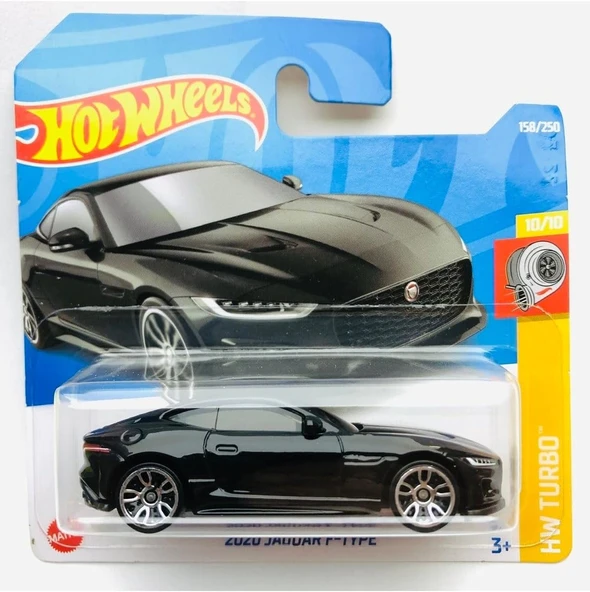 Hot Wheels 2022 New/Yeni 2020 Jaguar F-Type Black 1:64 Ölçek Hotwheels Marka 10/10, Oyuncak Araba ürün görseli 1