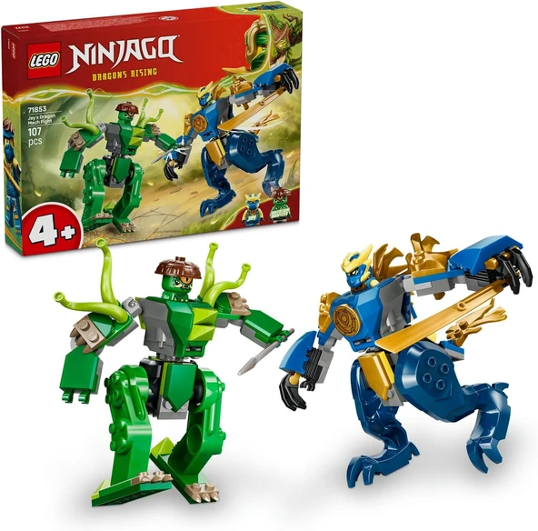 Lego Ninjago Jay’In Ejderha Robotu Savaşı 71853-4 Yaş Ve Üzeri Kız Ve Erkek Çocuklar Için 2 Robot Ve ürün görseli 1
