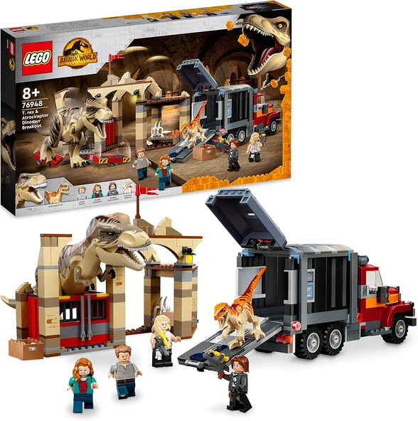 Lego® Jurassic World T. Rex Ve Atrociraptor Dinozor Kaçışı 76948-8 Yaş Ve Üzeri Çocuklar Için Oyunca ürün görseli 1
