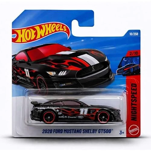 Hot Wheels 2020 Ford Mustang Shelby Gt500 - Black - Short Card - Jjk68 (1/64) ürün görseli 1